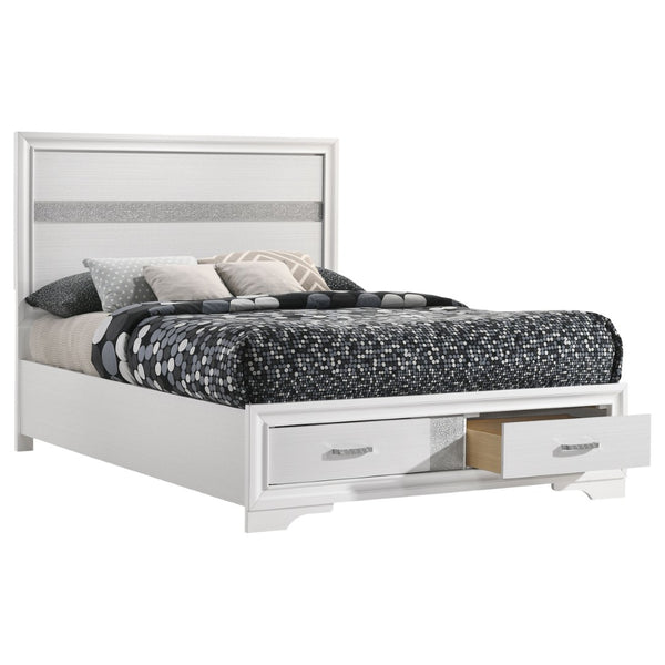 English Elm Urbana White Full Storage Panel Bed - Timeless Design With Hidden Drawers For Smart Bedroom Organization B062S00685-GIGA