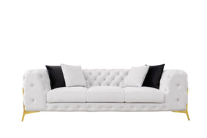 VIG Furniture Divani Casa Clarice - Transitional Light Beige Velvet Sofa VGAH-SF1013-3-BGE