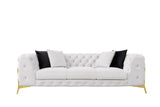 VIG Furniture Divani Casa Clarice - Transitional Light Beige Velvet Sofa Set VGAH-SF1013-SET-BGE