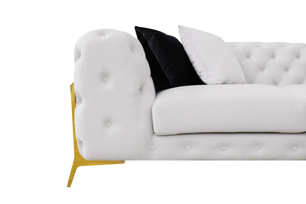 VIG Furniture Divani Casa Clarice - Transitional Light Beige Velvet Sofa VGAH-SF1013-3-BGE