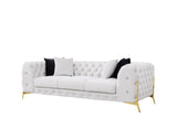 VIG Furniture Divani Casa Clarice - Transitional Light Beige Velvet Sofa Set VGAH-SF1013-SET-BGE