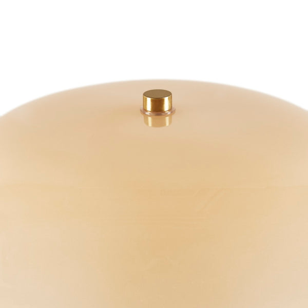 English Elm 1-piece Textured Ceramic Bedside Lamp Fluted Shade Brushed Gold Finial Warm Glow B035P482970