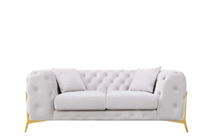 VIG Furniture Divani Casa Clarice - Transitional Light Beige Velvet Loveseat VGAH-SF1013-2-BGE