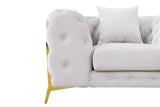 VIG Furniture Divani Casa Clarice - Transitional Light Beige Velvet Sofa Set VGAH-SF1013-SET-BGE