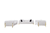 VIG Furniture Divani Casa Clarice - Transitional Light Beige Velvet Sofa Set VGAH-SF1013-SET-BGE