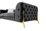 VIG Furniture Divani Casa Clarice - Transitional Black Velvet Sofa Set VGAH-SF1013-SET-BLK