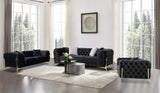 VIG Furniture Divani Casa Clarice - Transitional Black Velvet Loveseat VGAH-SF1013-2-BLK