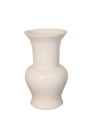 Lilys Creamy White Vase With Wide Mouth 8251