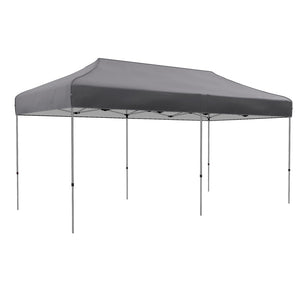 English Elm Outsunny 10' X 20' Instant Pop-Up Canopy Tent – Adjustable Height, Portable Shelter For Events, Gray W2225P200838-GIGA