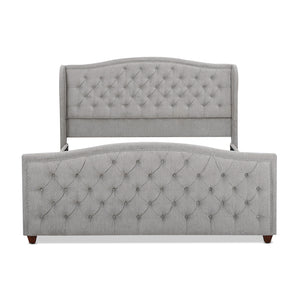 English Elm Jennifer Taylor Home - Marcella Upholstered King Bed Set - Silver Grey Comfort With Stylish Nailhead Accents & Durable Design B2719P238222