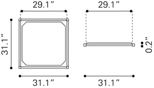 Zuo Adjustable Shelf Light Gray 109960 Zuo Modern