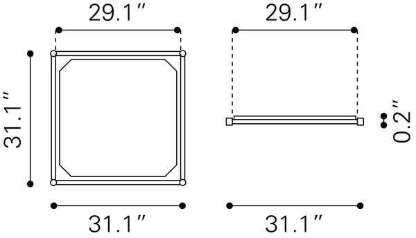 Zuo Adjustable Shelf Light Gray 109960 Zuo Modern
