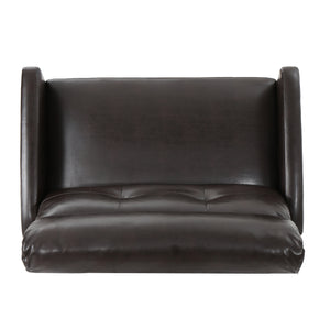 English Elm Christopher Knight Home® - Reclining Loveseat with Push-Back Recline, Plush Tufted Fabric Sofa, Compact Wall-Hugger Design Brown 61372.00PU