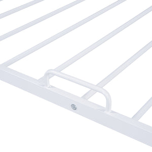 English Elm Twin House Metal Platform Bed with Trundle for Kids — Sturdy 350lb Capacity, Playful Loft Frame Design White MF323494AAK