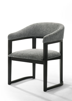 VIG Furniture Modrest Maury - Modern Grey Fabric + Black Dining Chair VGMA-MI-1189-GRYBLK