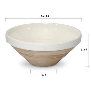 Lilys White Vintage Style Ceramic Bowl 8257