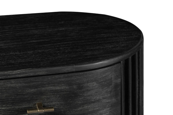 Vig Furniture Modrest Fields - Stylish Modern Black Acacia Nightstand For Contemporary Bedrooms, Vietnam Made Black  Vgwd-vgd2-bst02-blk