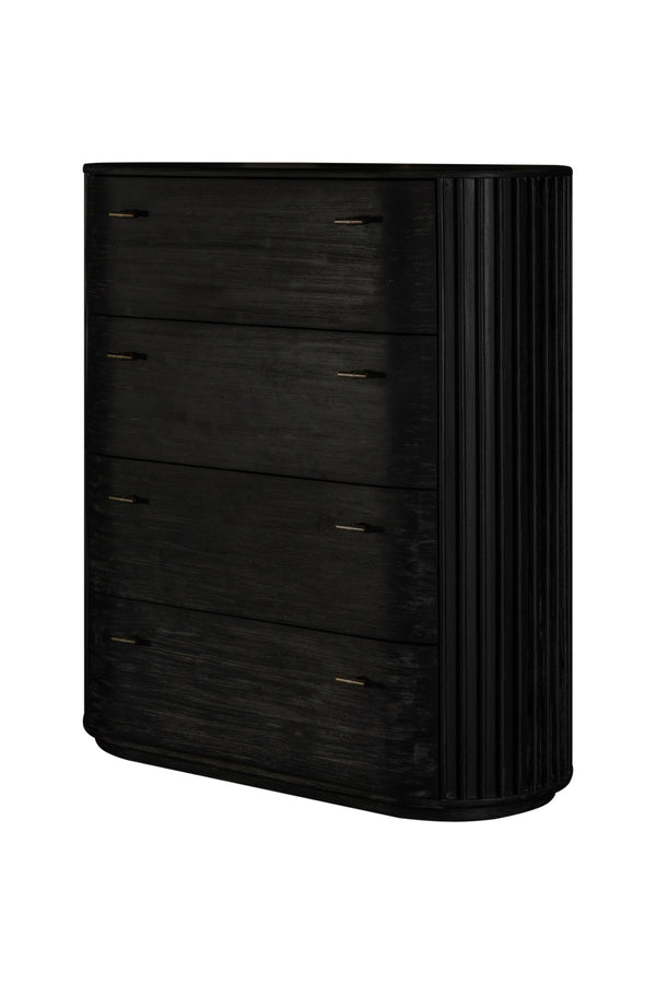 Vig Furniture Modrest Fields - Sleek Black Acacia Chest For Modern Storage Solutions, Crafted In Vietnam Black  Vgwd-vgd2-tb04-blk
