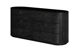 Vig Furniture Modrest Fields - Sleek Black Acacia Dresser For Modern Spaces | Stylish Storage Solution From Vietnam Black  Vgwd-vgd2-dr06-blk