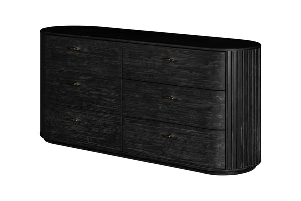 Vig Furniture Modrest Fields - Sleek Black Acacia Dresser For Modern Spaces | Stylish Storage Solution From Vietnam Black  Vgwd-vgd2-dr06-blk