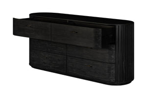 Vig Furniture Modrest Fields - Sleek Black Acacia Dresser For Modern Spaces | Stylish Storage Solution From Vietnam Black  Vgwd-vgd2-dr06-blk