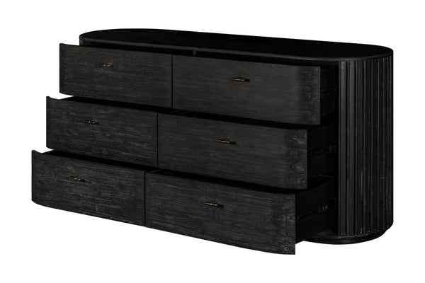 Vig Furniture Modrest Fields - Sleek Black Acacia Dresser For Modern Spaces | Stylish Storage Solution From Vietnam Black  Vgwd-vgd2-dr06-blk