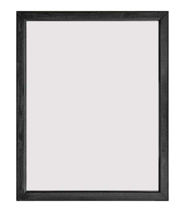 VIG Furniture Fields Modern Black Acacia Mirror — 39.2" X 31.5" Rectangular Dresser Mount, Solid Wood Frame, Sleek Design VGWD-VGD2-MIR-BLK