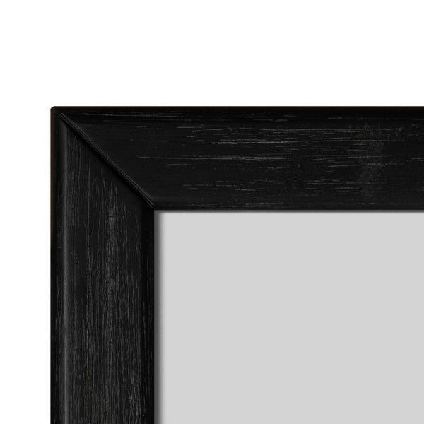 VIG Furniture Fields Modern Black Acacia Mirror — 39.2" X 31.5" Rectangular Dresser Mount, Solid Wood Frame, Sleek Design VGWD-VGD2-MIR-BLK