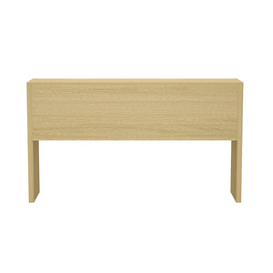 English Elm Linda Modern Console Table with 3 Spacious Drawers, Sleek Hardware-Free Design, Natural Grain Texture Oak B365P398092