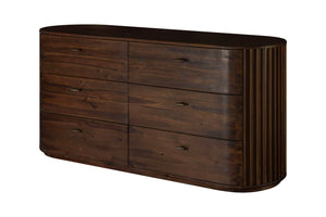 Vig Furniture Modrest Fields - Stylish Walnut Acacia Dresser For Modern Homes, Crafted In Vietnam, Elegant Design Walnut  Vgwd-vgd3-dr06-wal