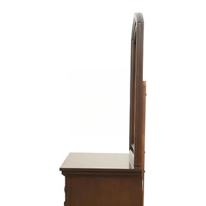 English Elm Meade Dark Cherry Arch Mirror with Low Distortion Glass, Carved Thick Frame & Wood Veneer Finish B078P384073