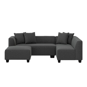 English Elm Marston Corduroy L-shape Sectional Sofa Deep Seating Six Seat Modern Living Room B127S00002