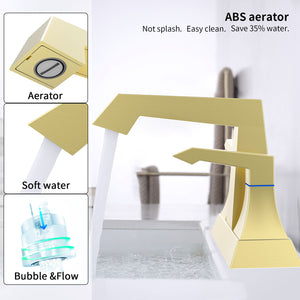 English Elm 2-Handle Modern Brushed Nickel Bathroom Faucet With Drain & Supply Kits, Durable & Easy Install T3177P277483