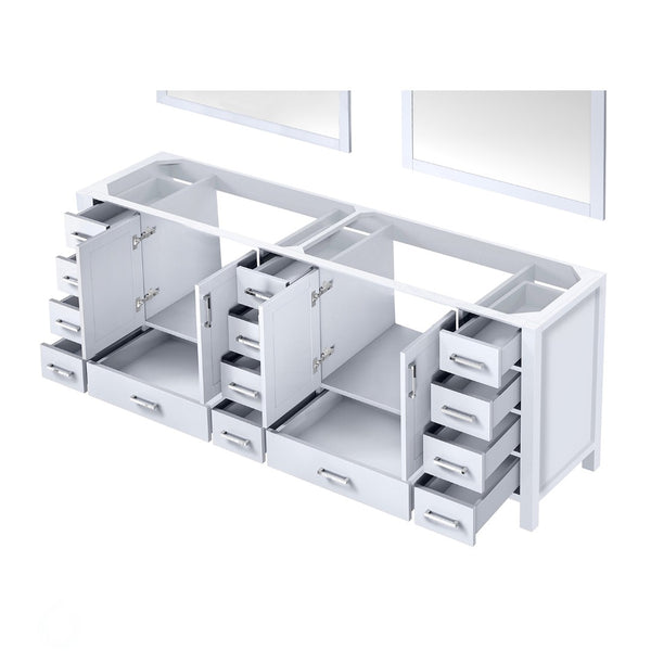 English Elm White Double Bath Vanity Set With Mirrors - 84" Wide Elegant Storage Solution For Modern Bathrooms B2731S00563-GIGA