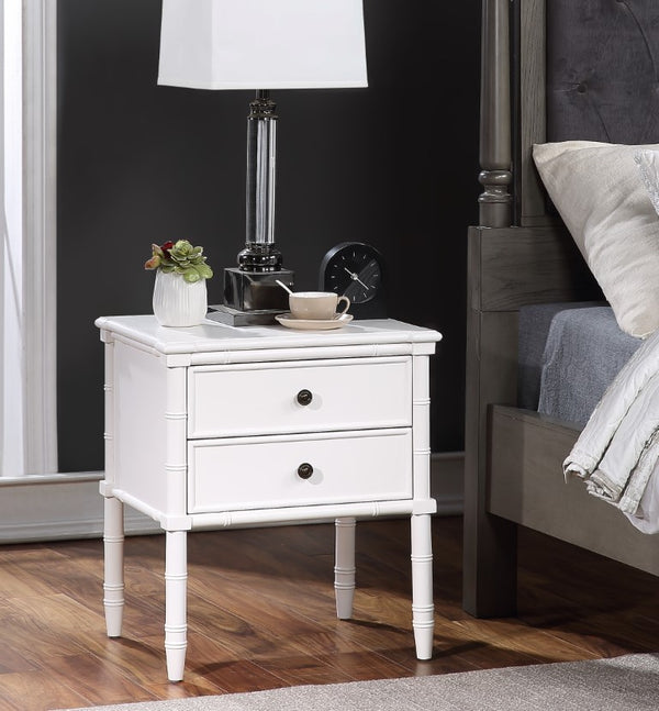 Comfort Pointe Ellison 2 Drawer Nightstand White