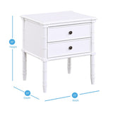 Comfort Pointe Ellison 2 Drawer Nightstand White