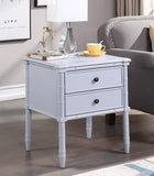 Comfort Pointe Ellison 2 Drawer Nightstand Dove Grey