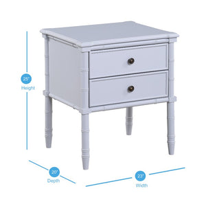 Comfort Pointe Ellison 2 Drawer Nightstand Dove Grey