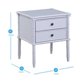 Comfort Pointe Ellison 2 Drawer Nightstand Dove Grey