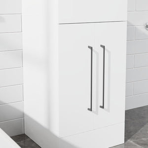 English Elm Goodyo 16" Small Bathroom Vanity Single Sink Freestanding Modern White Cabinet with Ceramic Basin and Soft-Close Doors D163095185