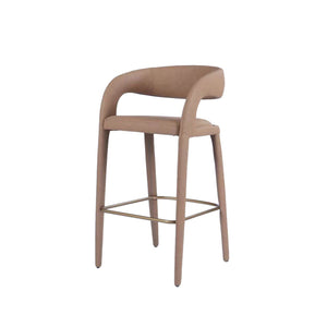 VIG Furniture Modrest Faerron - Modern Tan Leatherette Bar Chair VGEU-MC-7182BC-B-TAN