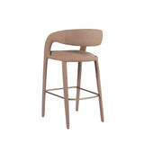 VIG Furniture Modrest Faerron - Modern Tan Leatherette Bar Chair VGEU-MC-7182BC-B-TAN