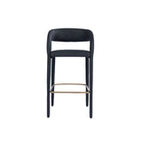 VIG Furniture Modrest Faerron - Modern Black Leatherette Bar Chair VGEU-MC-7182BC-B-BLK