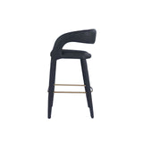 VIG Furniture Modrest Faerron - Modern Black Leatherette Bar Chair VGEU-MC-7182BC-B-BLK