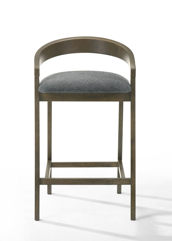 VIG Furniture Modrest Vougler - Modern Grey Fabric + Wenge Counter Chair (Set of 2) VGMA-MI1204-GRYWNG