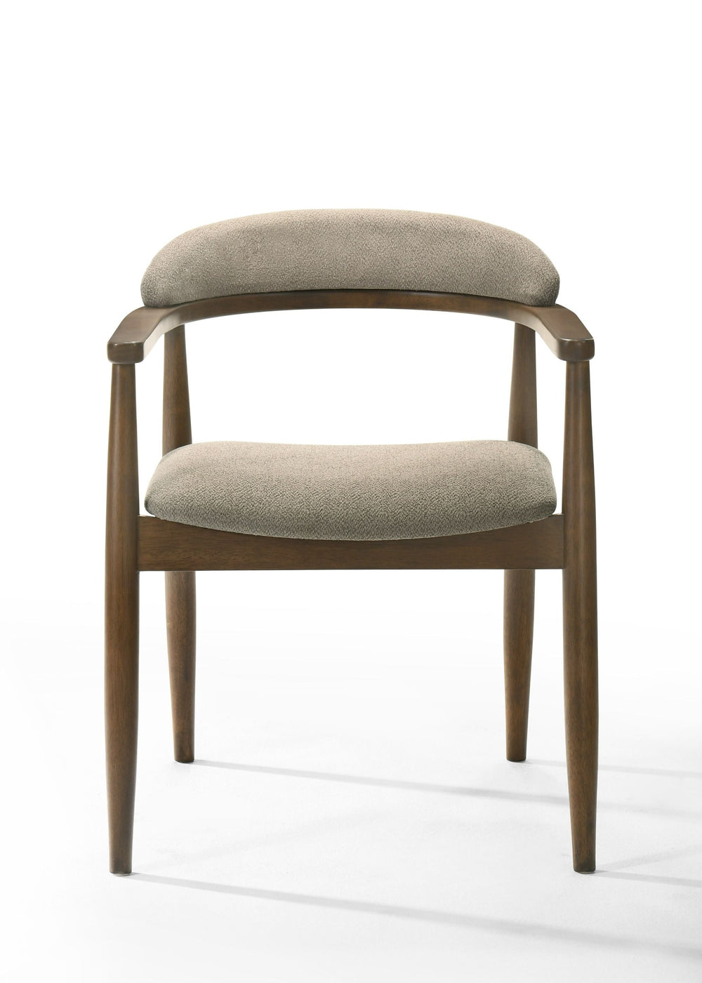VIG Furniture Modrest Cohen - Mid-Century Modern Tan Fabric + Walnut Dining Chair VGMA-MI-1211-HAZ