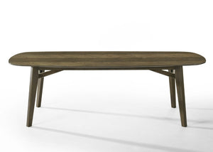 VIG Furniture Costello Night Wenge Mid-Century Dining Set With Ash Veneer Table & 8 Upholstered Grey Chairs VGMA-MIT-3202-9PC-SET