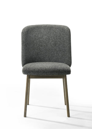 VIG Furniture Costello Night Wenge Mid-Century Dining Set With Ash Veneer Table & 8 Upholstered Grey Chairs VGMA-MIT-3202-9PC-SET