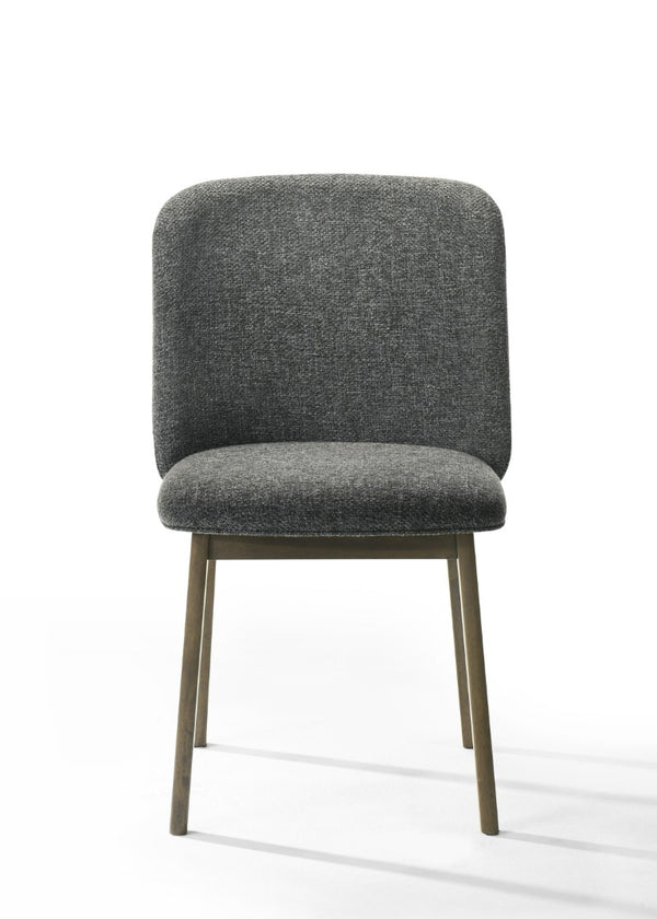 VIG Furniture Costello Night Wenge Mid-Century Dining Set With Ash Veneer Table & 8 Upholstered Grey Chairs VGMA-MIT-3202-9PC-SET