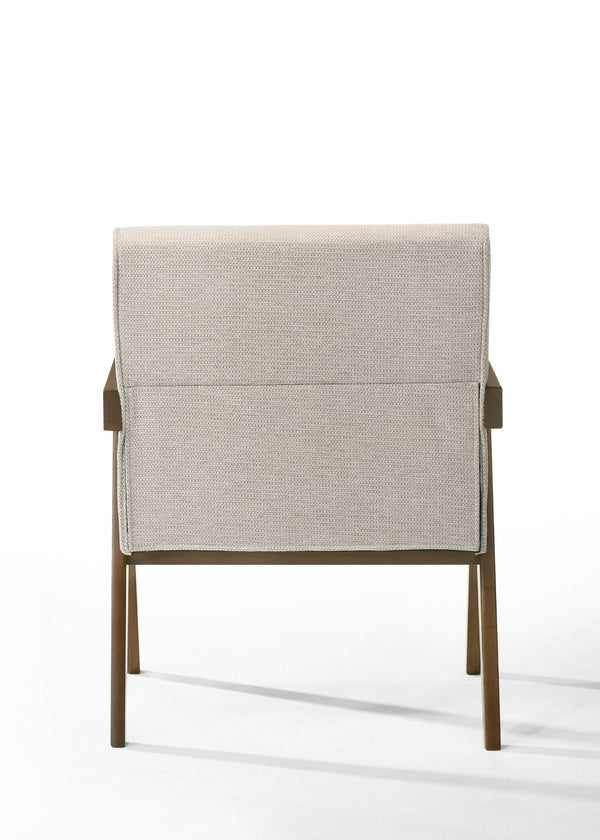 VIG Furniture Modrest Joseline - Modern Beige Fabric + Walnut Accent Chair (Set of 2) VGMA-MI-1283-BGE